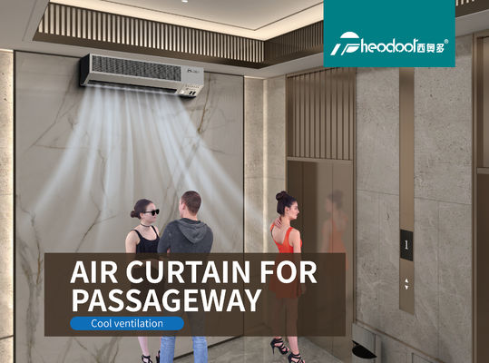 Refrigerador Air Curtain 2 cor prateada e branca para Passageway uso em edifícios residenciais, blocos de apartamentos e edifícios de escritórios