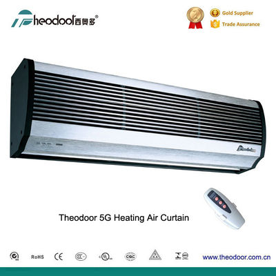 Cortina de ar quente de prata da tela do ar da porta da série de Theodoor 5G com elementos de aquecimento do PTC