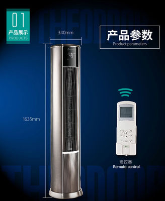 2025 Tipo vertical Ar condicionado quente grande volume de ar aquecedor de ventilador comercial ou industrial para aquecimento de ambientes