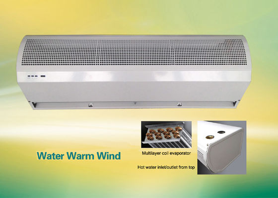 2025 Fonte de Água Evaporador Ventilador bobina série Air Curtain aquecido para 1m, 1,5m, 2m Porta