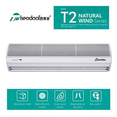 2025 ABS Cover Plastic Air Curtain para porta de hotel, restaurante, local e loja Mantenha o ar condicionado limpo dentro de casa